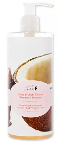 100% PURE Restorative Shampoo - Hydrating Coconut & Honey for Healthy Growth - 13 Fl Oz