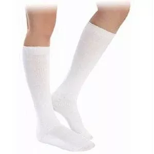 233c Essential Cotton Calf, 30-40mmhg, Women's, Small, Short, White- 1 Each