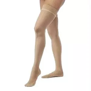 783n Style Sheer Thigh, 30-40mmhg, Open Toe, Medium, Long, Natural- 1 Each