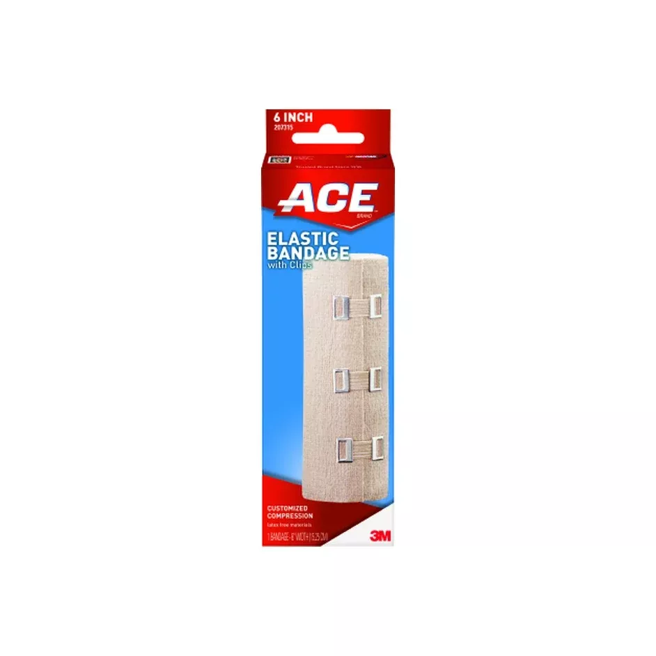 Ace Elastic Bandage 6" With Clips- 1 Each