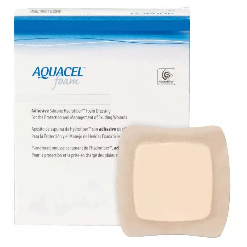 Aquacel Adhesive Gelling Foam Dressing 4" X 4"- 1 Each