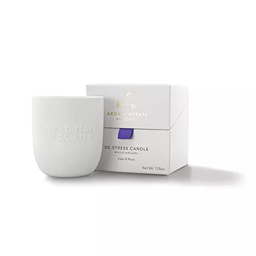 Aromatherapy Associates De-Stress Candle - Calming Frankincense & Chamomile, 40 Hour Burn - 7.05oz