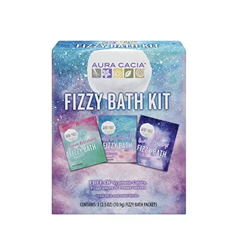 Aura Cacia Bath & Body Set - Foaming Fun with Pure Essential Oils, Aromatherapy - 3 Packets