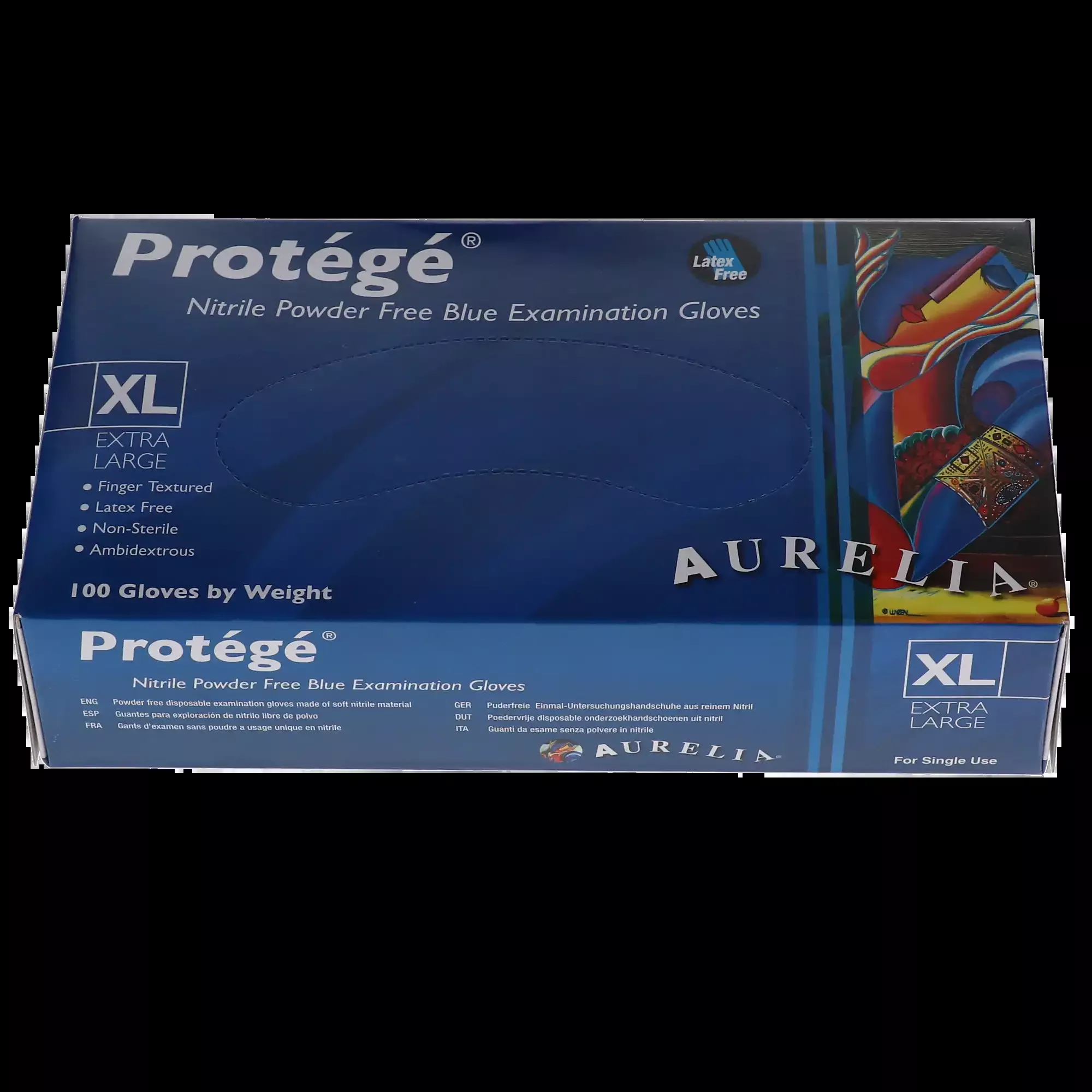 Aurelia Protege Blue Nitrile Gloves X-Large 100/Bx