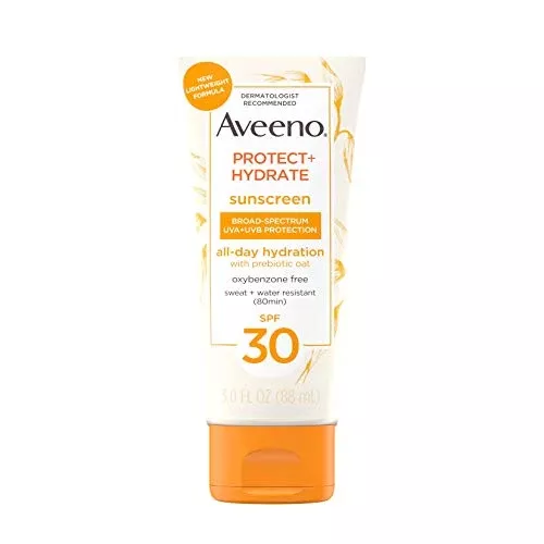 Aveeno Sunscreen Lotion - Broad Spectrum SPF 30, Moisturizing with Prebiotic Oat - 3oz