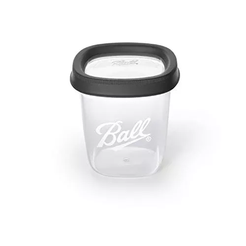 Ball Jar Food Storage Container - Airtight, Stackable, Freezer & Dishwasher Safe - 16oz (2-Pack)