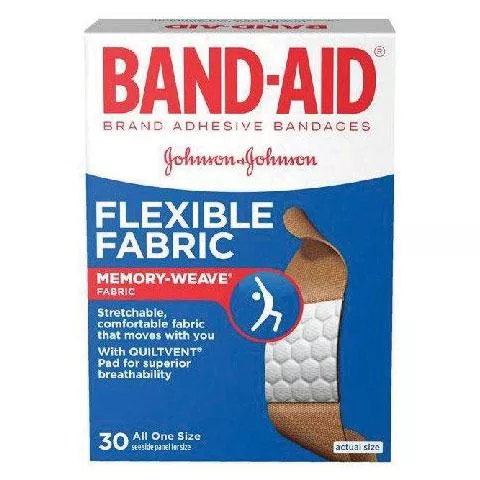 Band-aid Flexible Fabric Adhesive Bandage- Box of 30