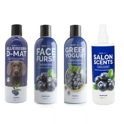 Bark2Basics Blueberry Bundle - Moisturizing Pet Shampoo & Conditioner, Natural Ingredients - 16 oz