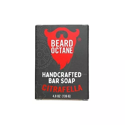 Beard Octane Citrafella Bar Soap - Cleans & Moisturizes with Shea Butter - 4.8oz