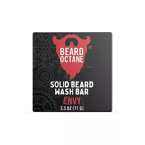 Beard Octane Envy Shampoo Bar - Moisturizes & Softens, PH-Balanced - 2.5oz, Made in USA