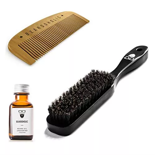 Beardoholic Beard Oil Set - Boosts Growth, Reduces Itch & Dandruff, 100% Natural Ingredients