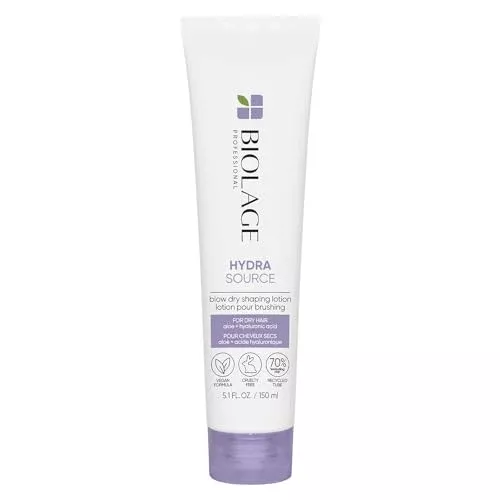 Biolage Hydra Source Blow Dry Lotion - Nourishes & Protects Hair, Vegan - 5.1 fl. oz