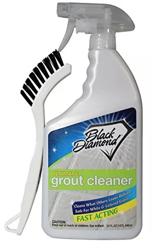 Black Diamond Grout Cleaner - Deep Stain Remover, Safe for Tile & Natural Stone - 1 Quart