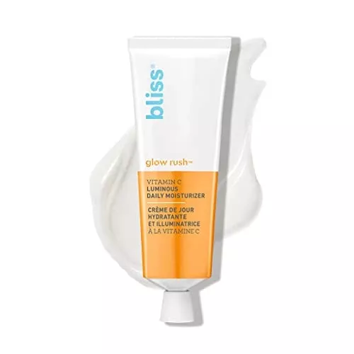 Bliss Glow Rush Moisturizer - Brightening & Hydrating with Vitamin C, E, Squalane - 1.7oz