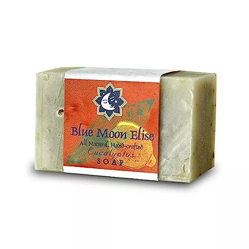 Blue Moon Elise Eucalyptus Bar Soap - Moisturizing, Handmade, Organic Ingredients - 4oz