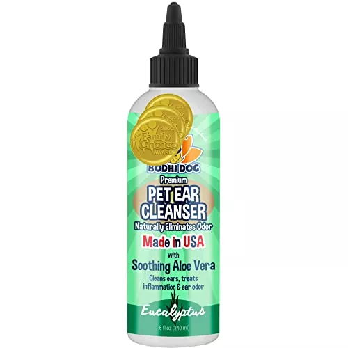 Bodhi Dog Ear Cleaner - Soothes Itchy Ears, Aloe Vera & Eucalyptus, 4oz