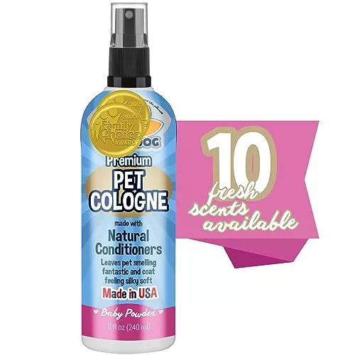 Bodhi Dog Pet Cologne - Neutralizes Odors, Softens Fur, Natural Conditioning - Baby Powder, 8 Fl Oz