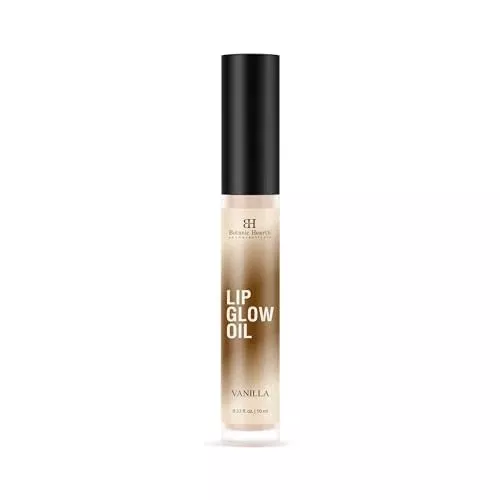 Botanic Hearth Lip Glow Oil - Hydrating Vanilla Lip Treatment, Cruelty-Free, 0.3fl oz
