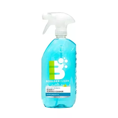 Boulder Clean Surface Cleaner - Streak-Free Shine, Plant-Based, Herbal Peppermint - 28 oz