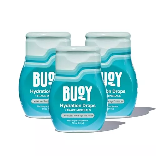 Buoy Electrolyte Drops - Daily Hydration, Trace Minerals & Vitamins, No Sugar - 120 Servings