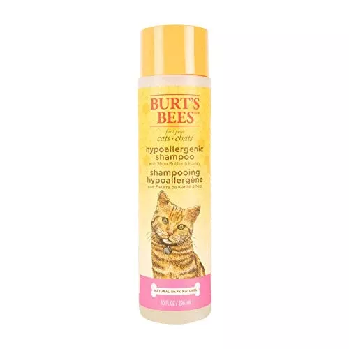 Burt's Bees Cat Shampoo - Moisturizing with Shea Butter & Honey for Sensitive Skin - 10 Fl Oz
