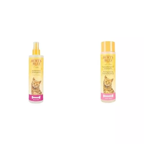 Burt’s Bees Pet Shampoo Bundle - Natural Waterless & Hypoallergenic for Sensitive Skin - 10oz