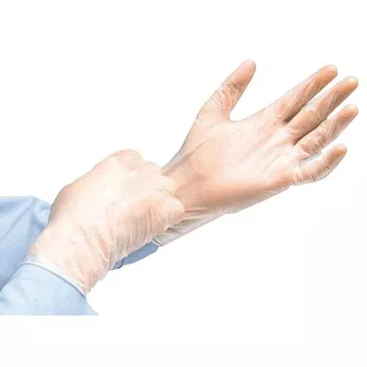 Cardinal Health Clear Vinyl Exam Gloves, Small- Box of 100