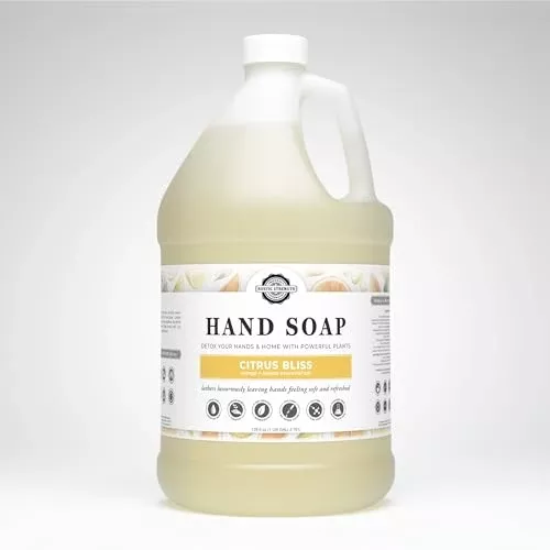 Citrus Bliss Liquid Hand Soap - Moisturizing, Essential Oil Scent, 128oz Refill