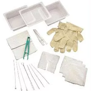 Complete Tracheostomy Cleaning Tray Without Gloves- 1 Each