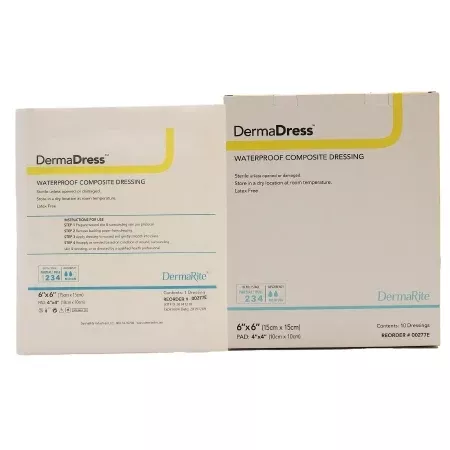 Composite Dressing DermaDress™ 6 X 6 Inch Square Sterile- Default Title