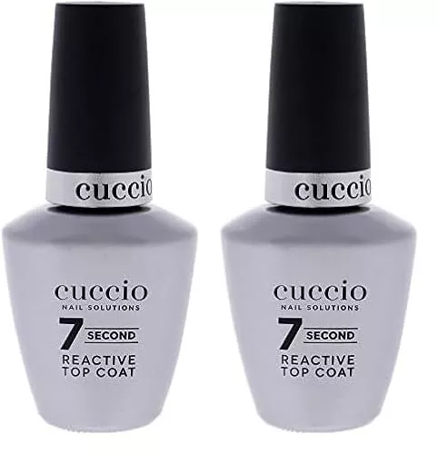 Cuccio Colour Nail Top Coat - Quick Drying, High Gloss, Chip-Resistant, Strengthens Nails - 0.43 Oz