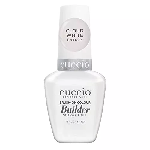 Cuccio Pro Nail Gel - Strengthens Natural Nails, Self-Leveling Base Coat - Cloud White 0.43oz
