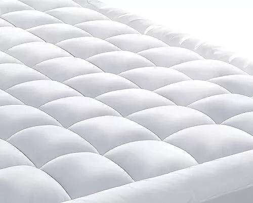 Delara Down Alternative Mattress Protector - GOTS Organic Cotton, 1350 GSM, Deep Pocket, King Size