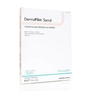 Dermafilm Hydrocolloid Dressing, Sacral, 6" X 7"- 1 Each