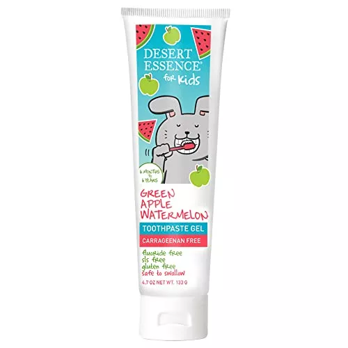 Desert Essence Kids Toothpaste - Great Tasting, Fluoride-Free, Vegan Formula - 4.7 oz