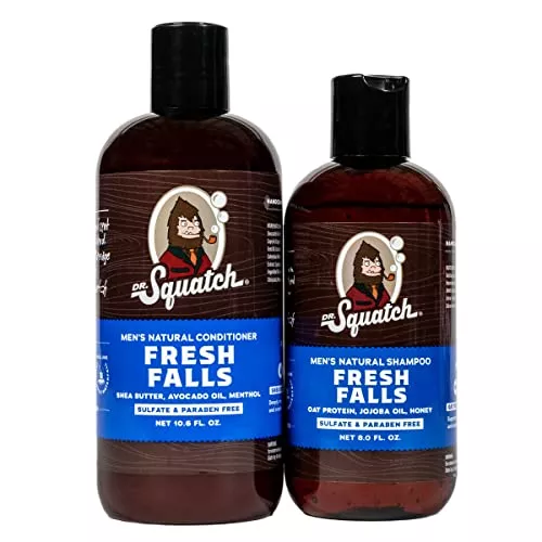 Dr. Squatch Fresh Falls Shampoo & Conditioner Set - Nourishing Ingredients, Natural Scents - 2-Pack