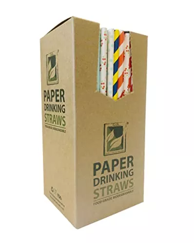 Earth's Natural Alternative Paper Straws - 100% Compostable, Sturdy for All Occasions - 250 Count