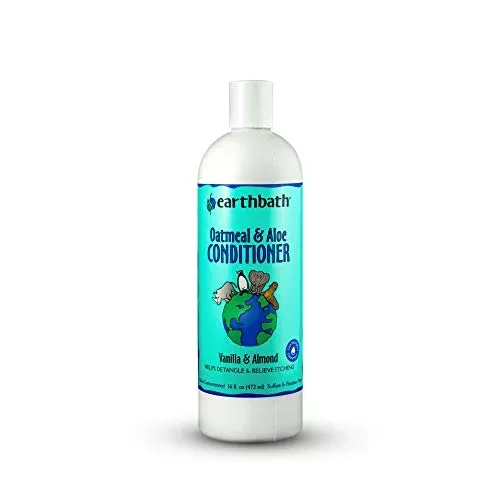 earthbath Oatmeal & Aloe Dog Conditioner - Soothes Itching, Detangles, 16 Oz