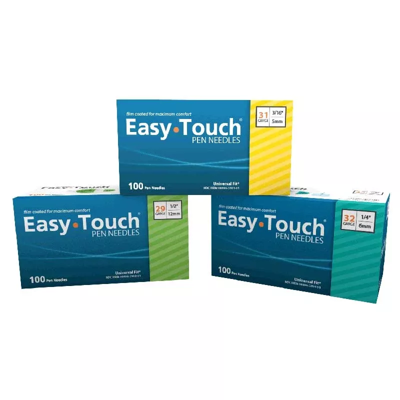 Easy Touch Insulin Pen Needle 31g X 3/16" (100 Count)- Box of 100