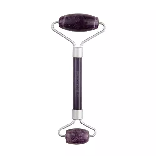 EcoTools Amethyst Facial Roller - Reduces Puffiness & Dark Circles, Vegan - 1 Count
