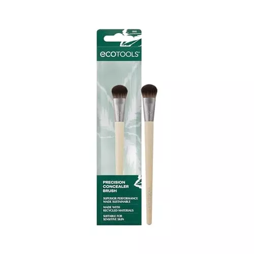 EcoTools Precision Concealer Brush - Buildable Coverage, Vegan & Cruelty-Free - Bamboo Handle