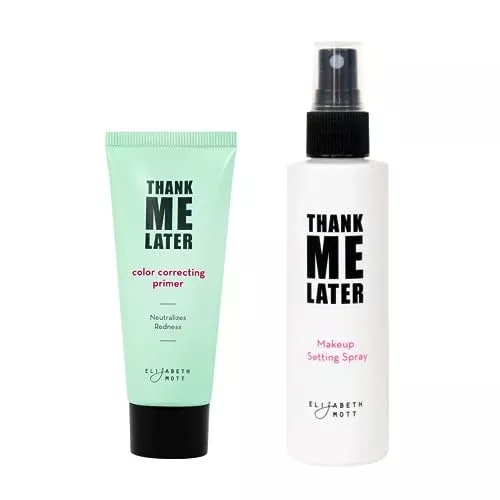 Elizabeth Mott Face Primer & Setting Spray - Redness Reducer, Paraben-Free - 30g & 95ml