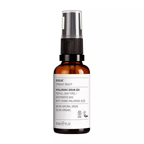 Evolve Organic Beauty Face Serum - Hydrating Hyaluronic Acid, Organic Pomegranate - 1 fl oz