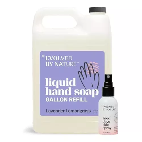 Evolved By Nature Liquid Hand Soap Refill - Hydrating Lavender Lemongrass, 128 Oz