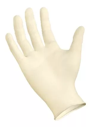 Exam Glove SemperCare Latex Medium NonSterile Latex Standard Cuff Length Micro-Textured Ivory Not Rated- Default Title