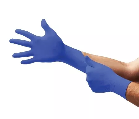 Exam Glove Ultraform Small / Medium NonSterile Nitrile Standard Cuff Length Textured Fingertips Blue Not Rated- Default Title