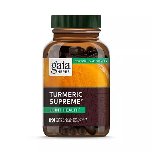 Gaia Herbs Turmeric Joint Support - Promotes Mobility with Quercetin & Ginger - 120 Caps