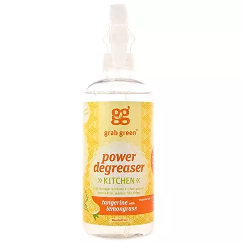 Grabgreen Degreasing Cleaner - Powerful Grease Removal, Tangerine & Lemongrass - 16oz