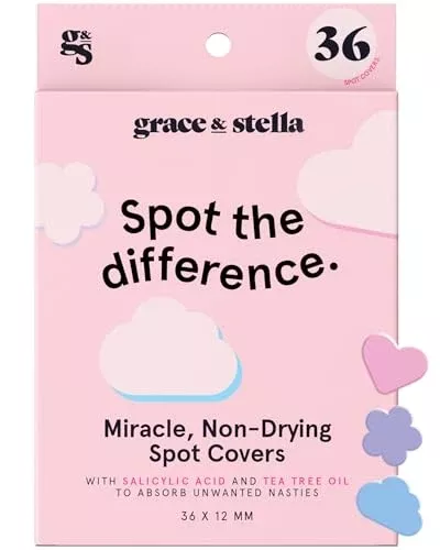 grace & stella Pimple Patches - Acne-Fighting Hydrocolloid with Tea Tree Oil, 36 Count