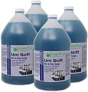 GreenFist Dish Soap - Cuts Grease, Biodegradable & Non-Irritating, Lemon Scent - 128oz